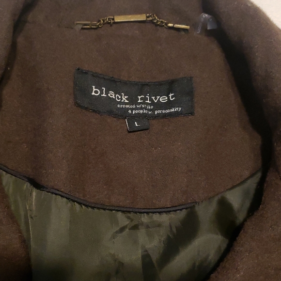 Black Rivet Coat - Picture 2 of 3
